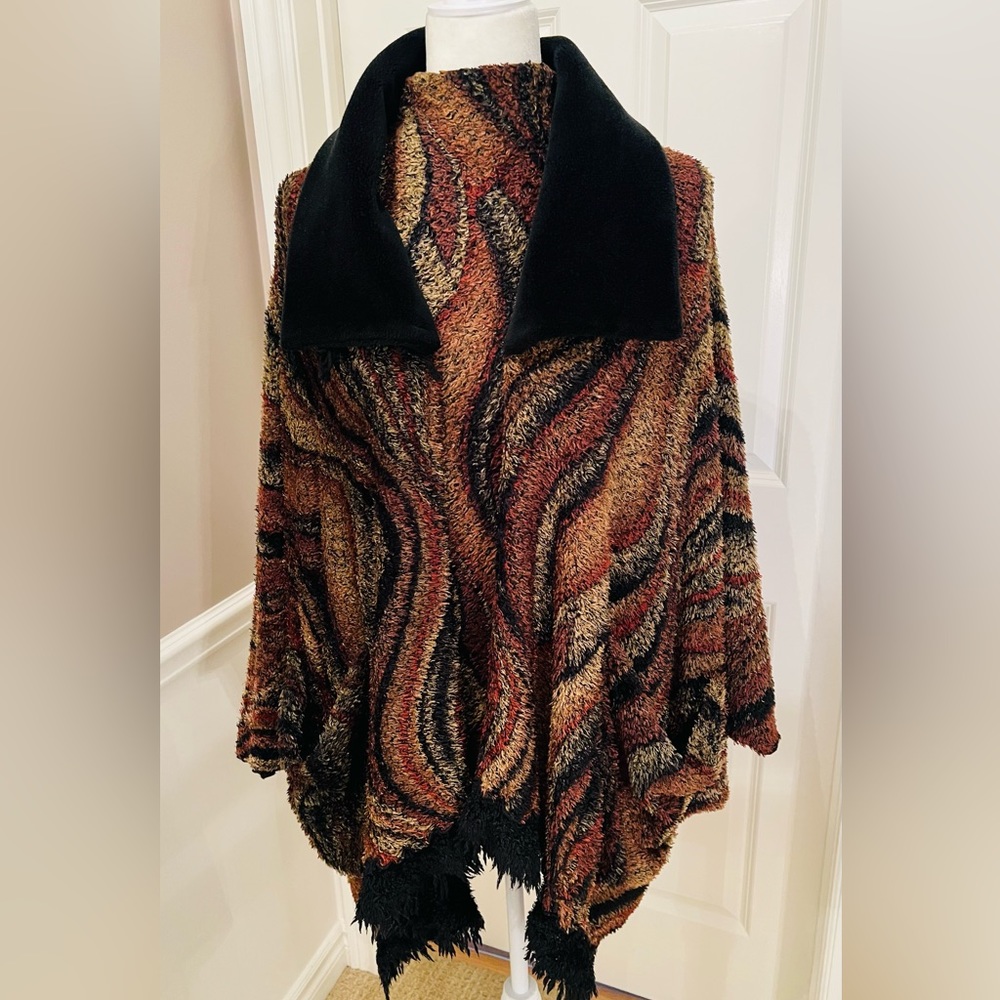 Two Piece Designer Sweater & cape Style Jacket